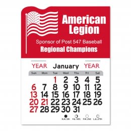 Peel-N-Stick® Calendar - American Flag - Red